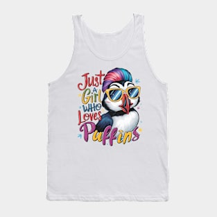 Just A Girl Who Loves puffins Tank Top